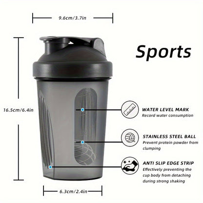 Botella Agitadora 400ml con Bola Mezcladora: Práctica y a Prueba de Fugas para Deportes y Viajes - pro sports accesories